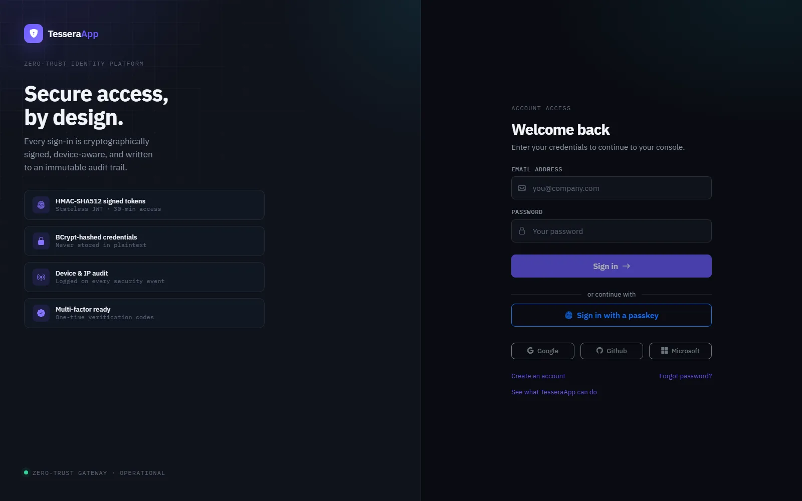 TesseraApp screenshot